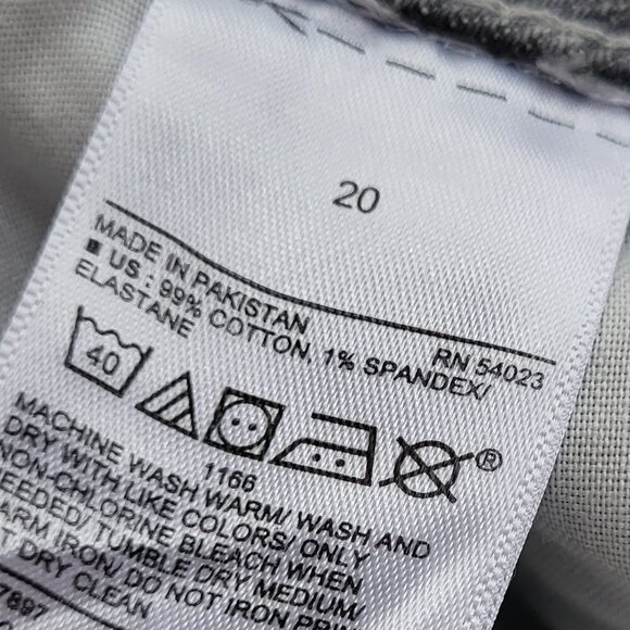 The OG Straight High Rise Button Fly Grey Crop Jean Size 20 - Picture 8 of 9